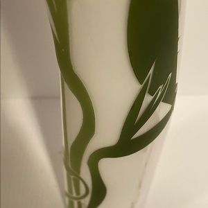 Eden Tall Vase Green Floral White Green Portugal.